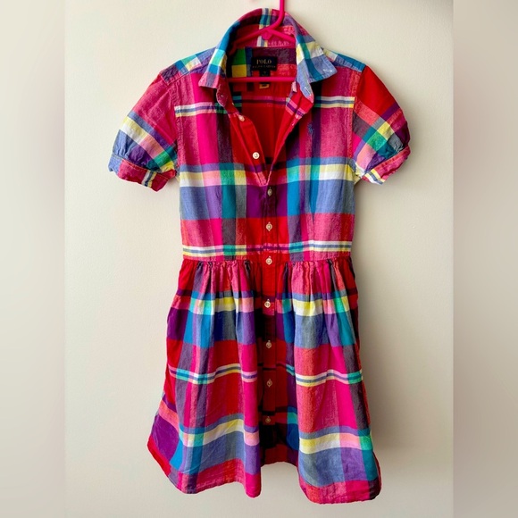 Ralph Lauren checkered colour girls summer dress - Picture 1 of 3